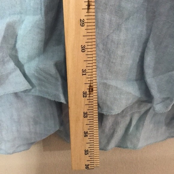 Linen midi ladies pullover shirt dress made in Italy size medium relaxed cute - Picture 8 of 12